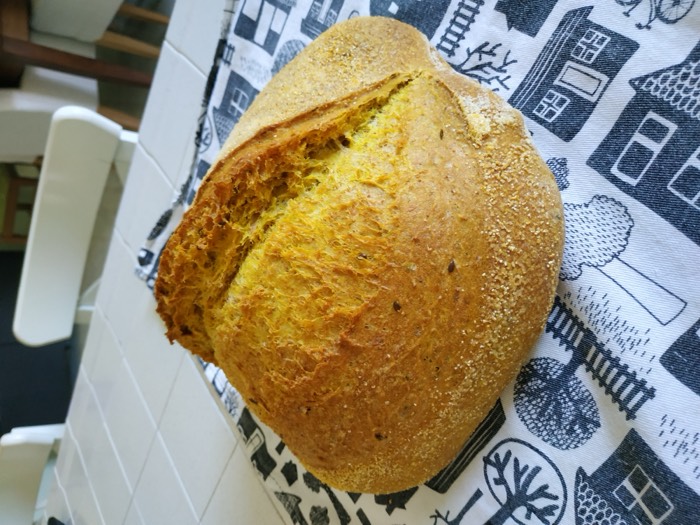 A golden home-baked country loaf